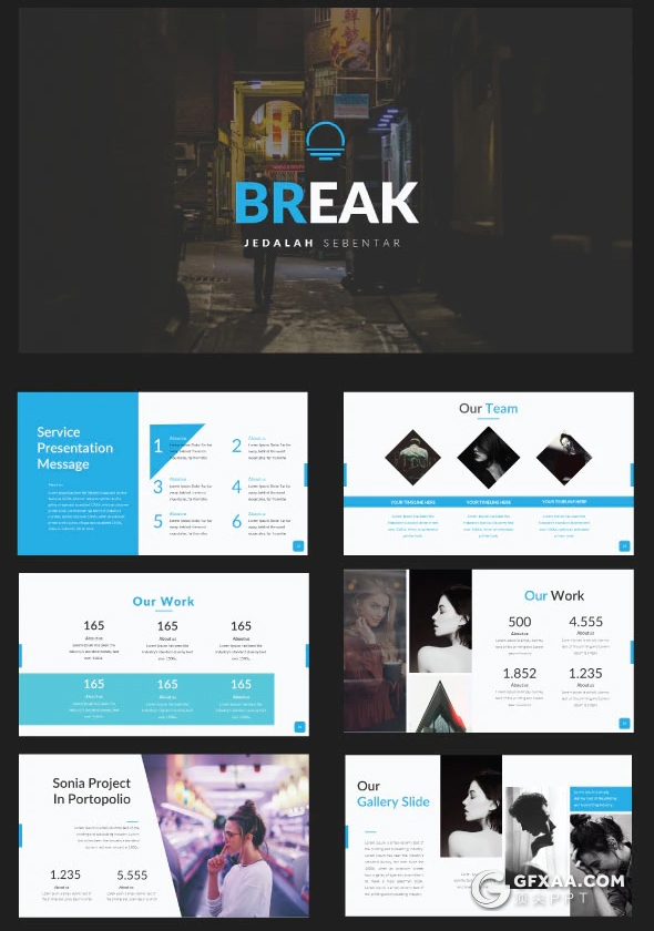 国外扁平化商务企业介绍工作计划总结多用途keynote模板10种主题配色 - 顶尖PPT