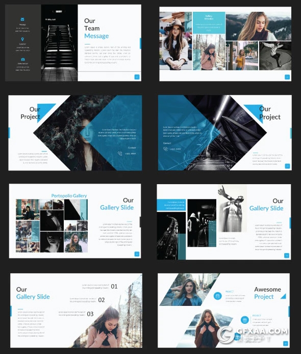 国外扁平化商务企业介绍工作计划总结多用途keynote模板10种主题配色 - 顶尖PPT