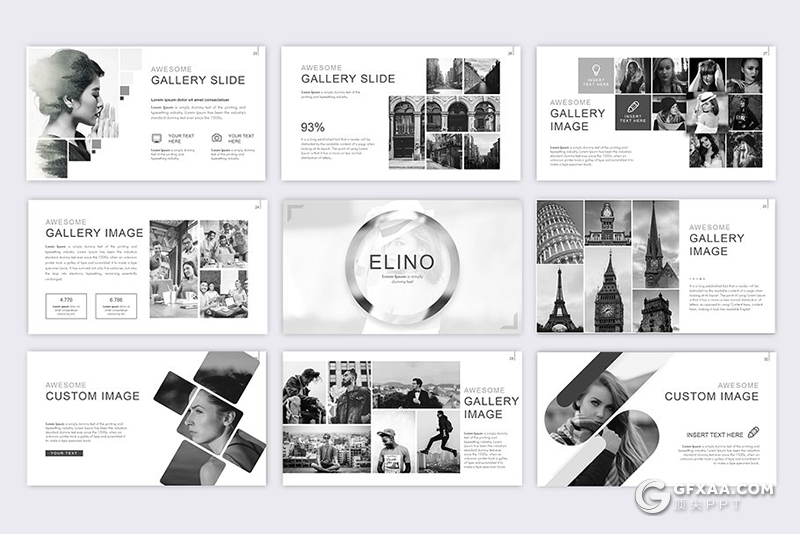 61页单色团队介绍企业宣传介绍欧美多用途PPT模板6种主题配色 - 顶尖PPT