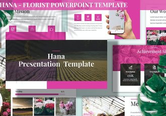 花店花卉品牌推介展示PPT模板 - 顶尖PPT