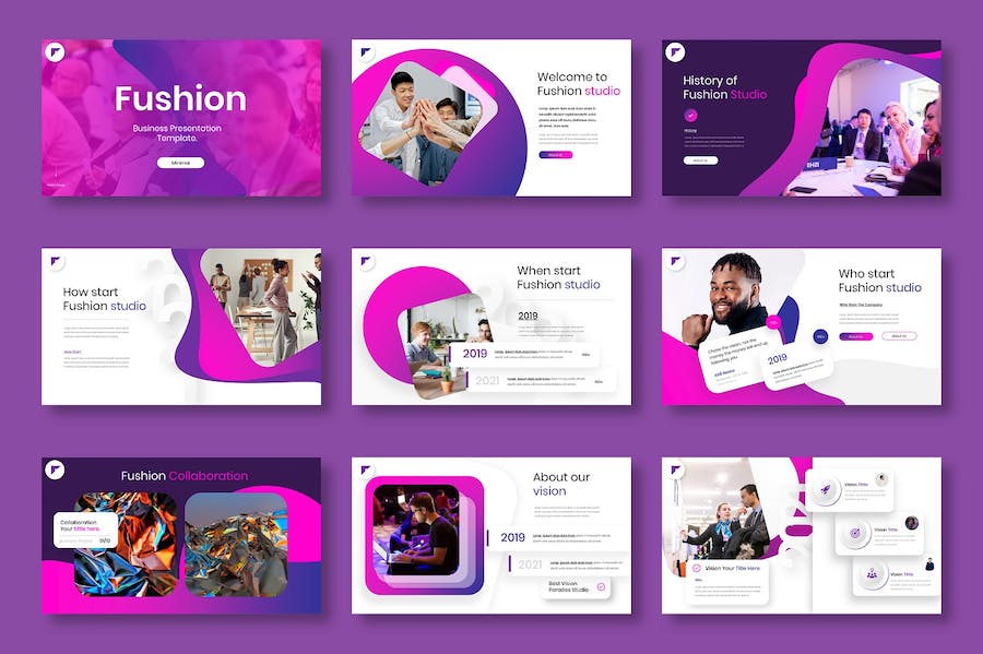 紫色高端精美商业计划企业合作业务展示市场调研商务通用keynote模板 - 顶尖PPT