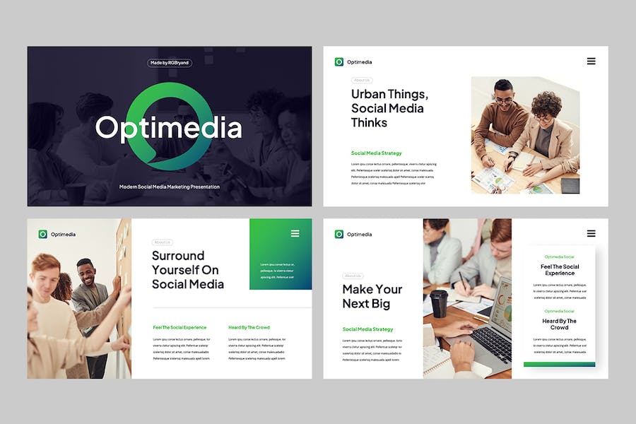 蓝绿色电商运营数字营销推广Keynote模板 - 顶尖PPT