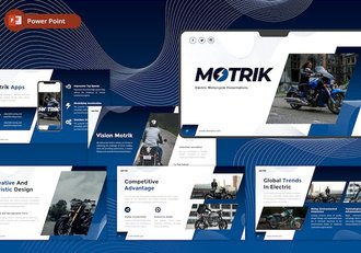 电动摩托车企业介绍项目产品展示投资PPT模板 - 顶尖PPT