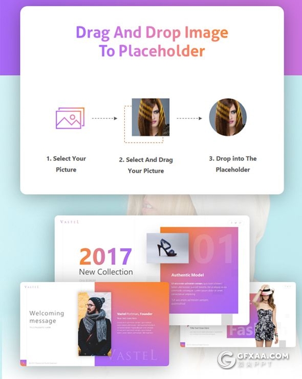 55页时尚流行创意杂志风格ppt模板摄影模特写真服装秀展示PPT模板10种配色 - 顶尖PPT