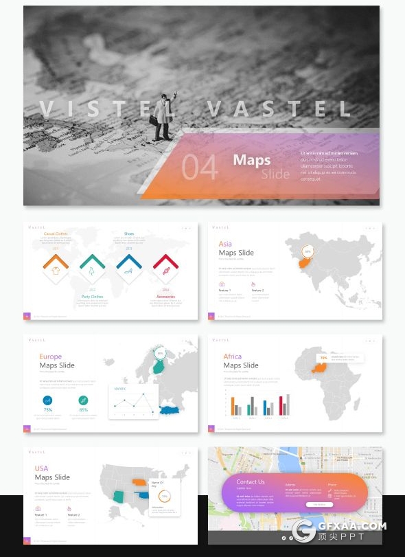 55页时尚流行创意杂志风格ppt模板摄影模特写真服装秀展示PPT模板10种配色 - 顶尖PPT