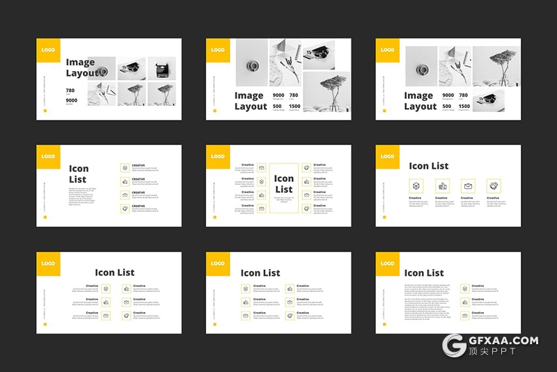 111页国外年终工作汇报项目总结团队介绍通用PPT模板5种主题配色 - 顶尖PPT