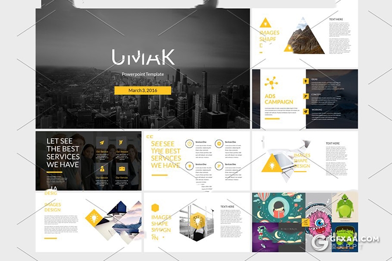 62页创意设计公司项目案例展示团队实力介绍PPT模板 - 顶尖PPT