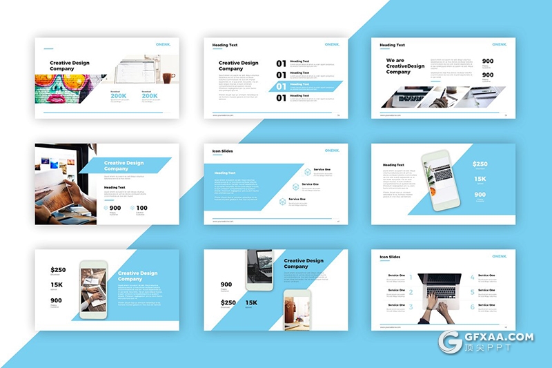 50页蓝色商务风格企业工作汇报年终计划总结PPT模板 - 顶尖PPT
