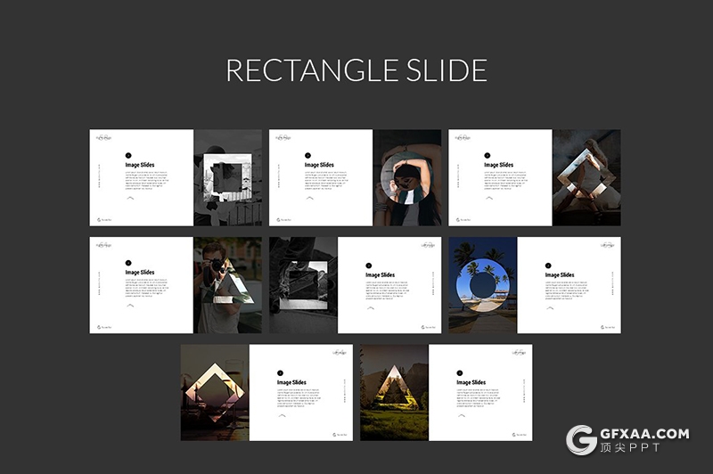 126页创意线性立体二维图形设计PPT模板创意图形图片剪影简约小清新PPT模板 - 顶尖PPT