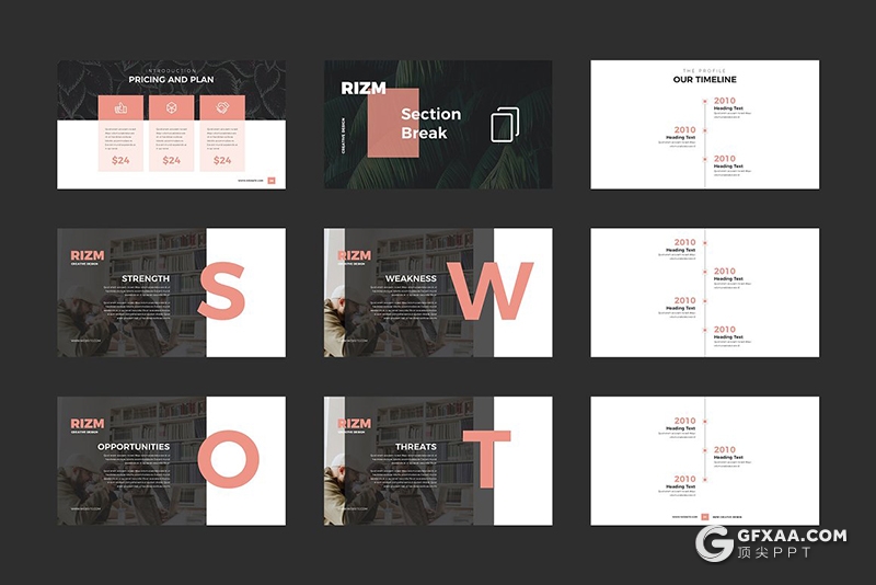 86页国外创意简约风格ppt模板APP网站UI界面设计展示PPT模板 - 顶尖PPT