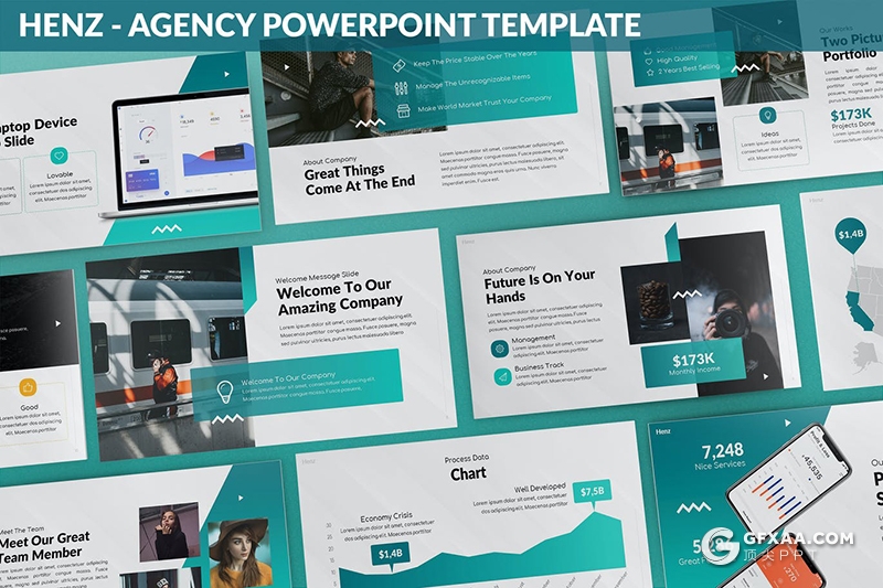 30页商业投资国外商务工作计划分析统计PPT模板 3种主题配色 - 顶尖PPT