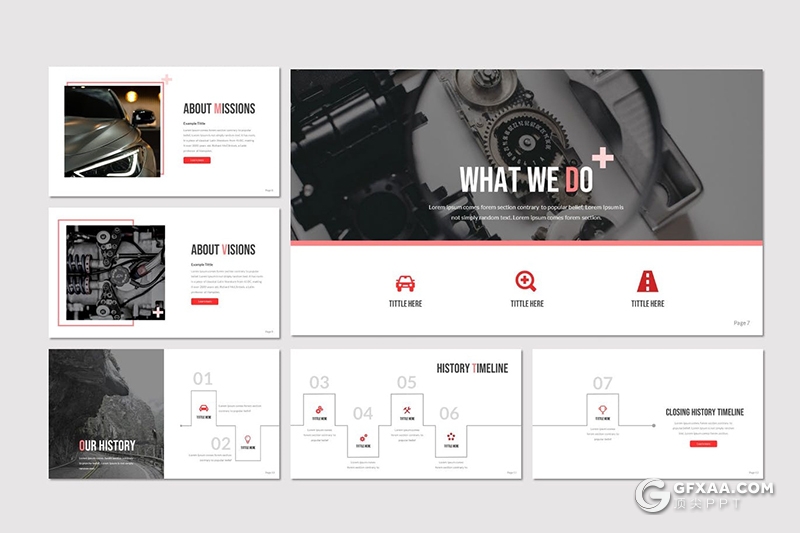 30页扁平化简约时尚多用途PPT模板5种主题配色 - 顶尖PPT