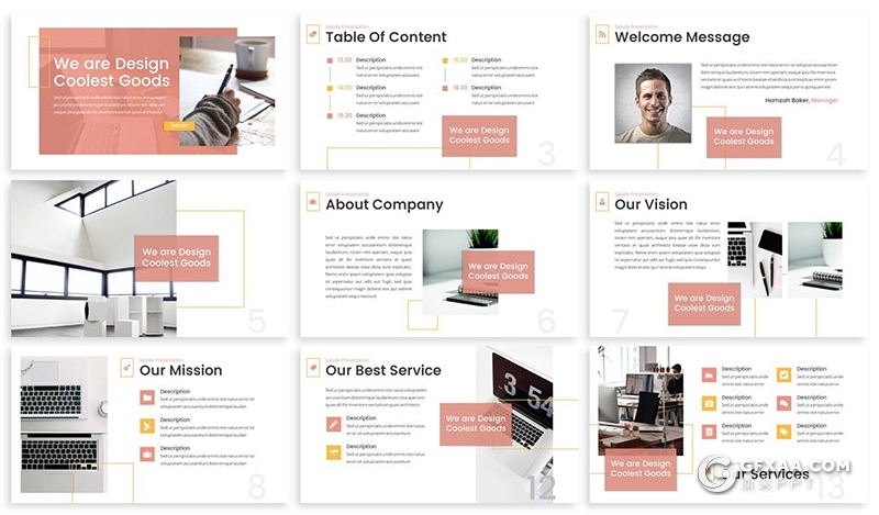 30页简约风格5种配色企业团队介绍项目合作PPT模板 - 顶尖PPT