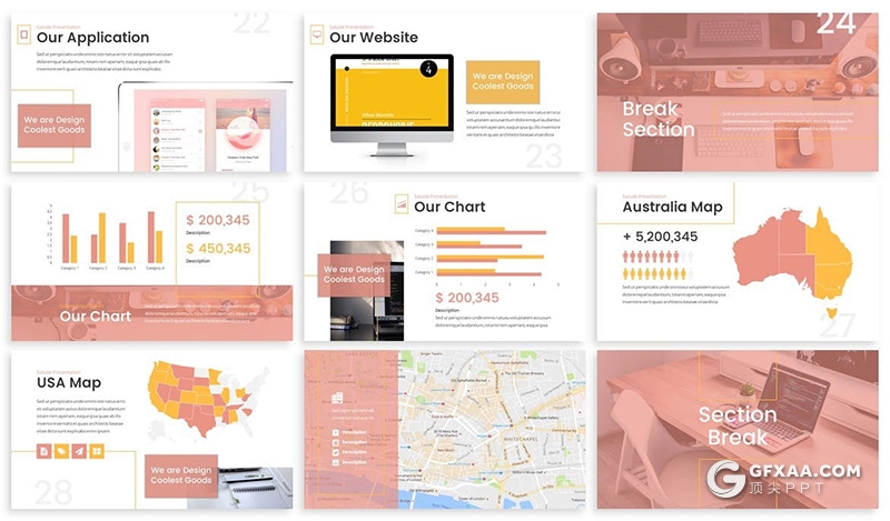 30页简约风格5种配色企业团队介绍项目合作PPT模板 - 顶尖PPT