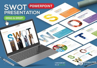 23页不同创意风格SWOT分析PPT页面模板 - 顶尖PPT