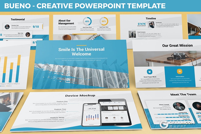 30页商务风格企业宣传介绍工作计划总结PPT模板3种主题配色 - 顶尖PPT