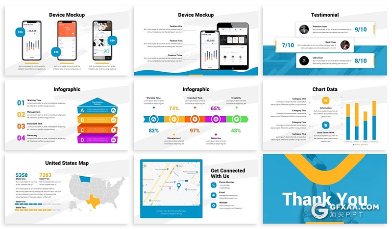 30页商务风格企业宣传介绍工作计划总结PPT模板3种主题配色 - 顶尖PPT