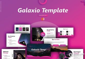 30页创意图形版式设计紫色渐变国外商务多用途PPT模板 - 顶尖PPT