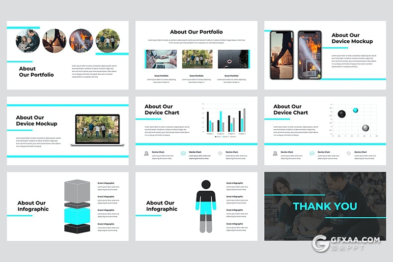 36页亮蓝色企业介绍团队介绍项目合作商务通用PPT模板 - 顶尖PPT