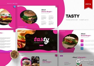 30页创意图形版式汉堡快餐行业产品宣传行业调研分析PPT模板 - 顶尖PPT