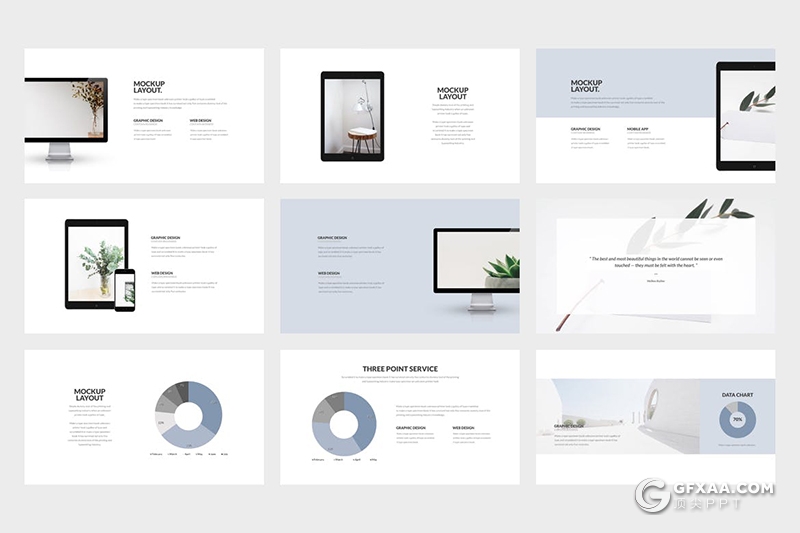 76页极简文艺小清新风格PPT模板 - 顶尖PPT