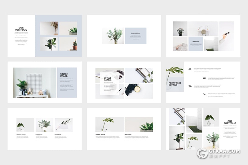 76页极简文艺小清新风格PPT模板 - 顶尖PPT