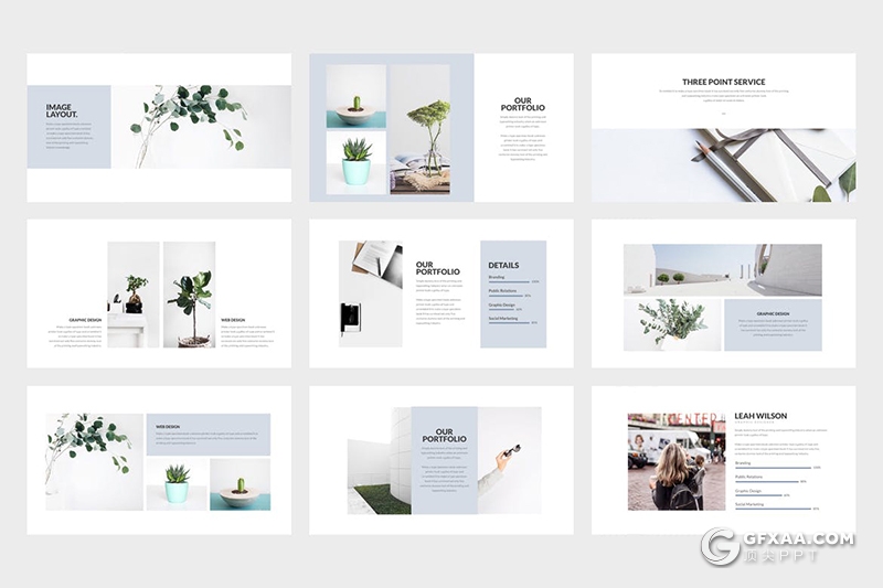 76页极简文艺小清新风格PPT模板 - 顶尖PPT