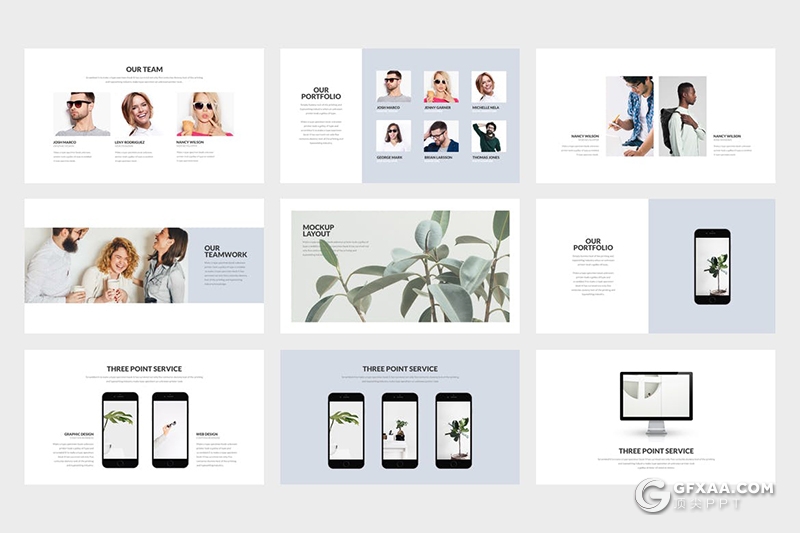 76页极简文艺小清新风格PPT模板 - 顶尖PPT