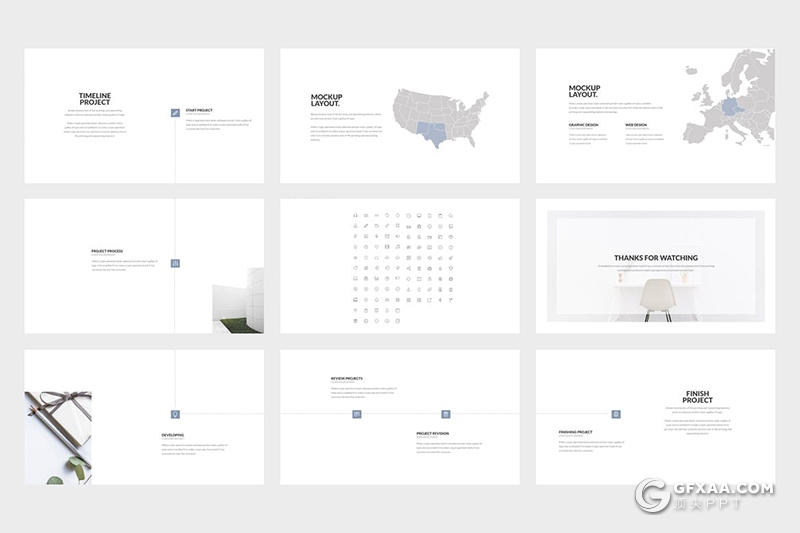 76页极简文艺小清新风格PPT模板 - 顶尖PPT