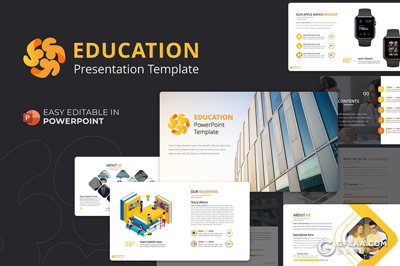 127页教育培训学校学术研究培训机构宣传PPT模板32种xml配色 - 顶尖PPT
