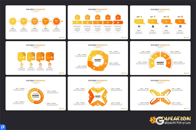 127页教育培训学校学术研究培训机构宣传PPT模板32种xml配色 - 顶尖PPT