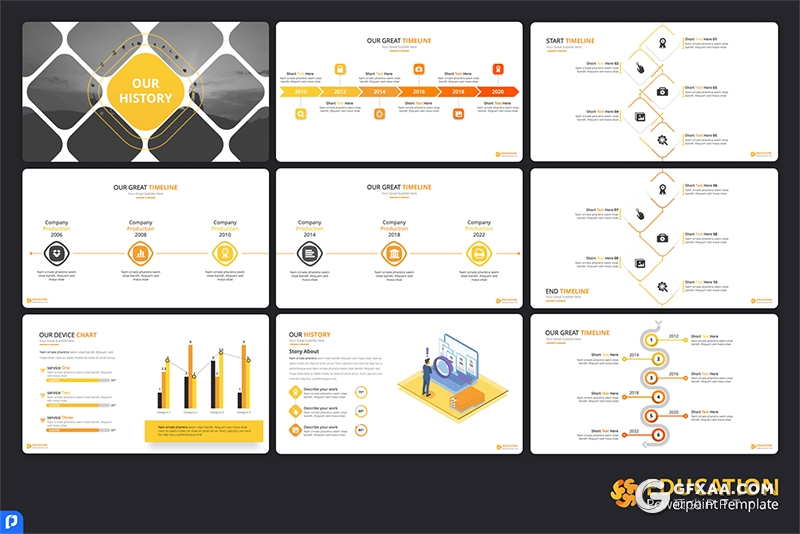 127页教育培训学校学术研究培训机构宣传PPT模板32种xml配色 - 顶尖PPT