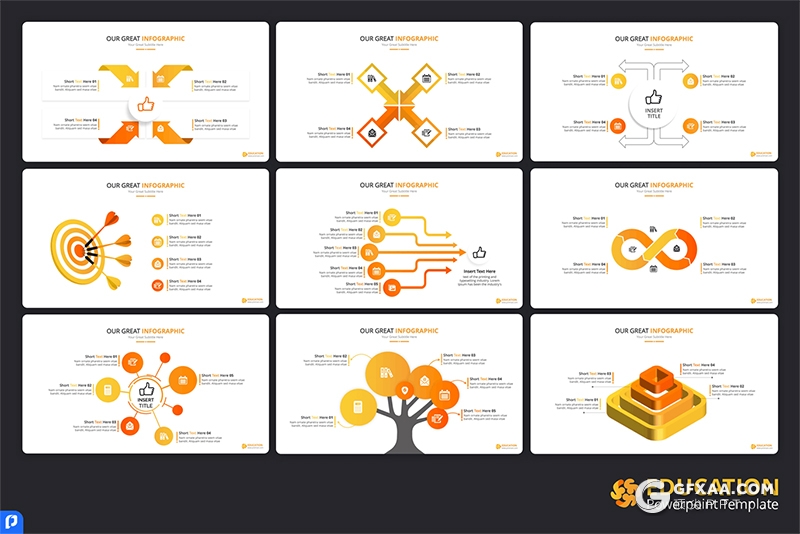 127页教育培训学校学术研究培训机构宣传PPT模板32种xml配色 - 顶尖PPT
