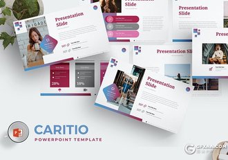 30页渐变风格时尚流行国外多用途PPT模板5种主题配色 - 顶尖PPT