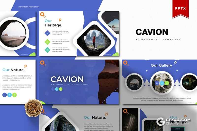 30页国外创意版式图形设计商务年终工作总结计划PPT模板5种主题配色 - 顶尖PPT