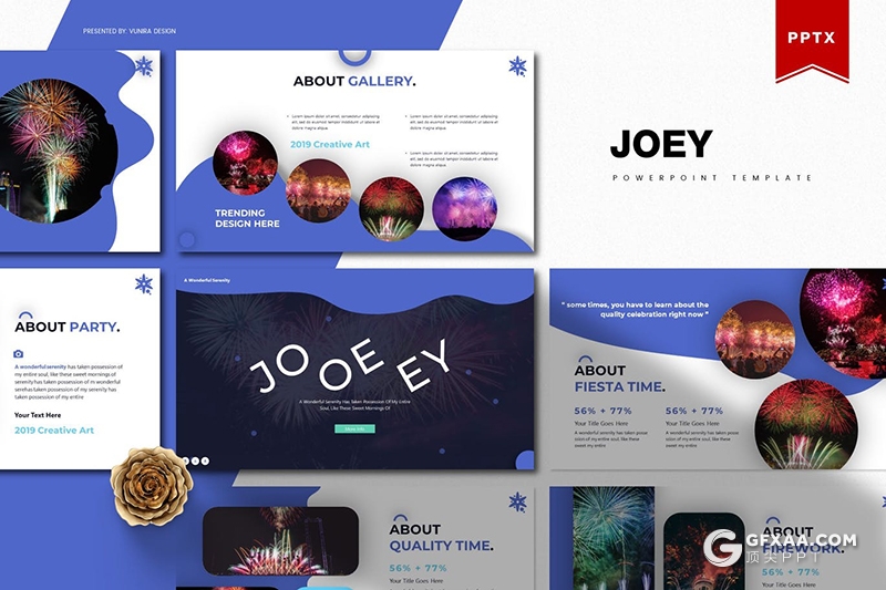 30页创意波浪图形版式设计产品分析产品展示高逼格ppt模板5种主题配色 - 顶尖PPT