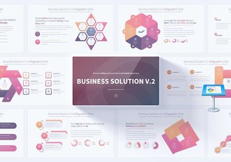 商业解决方案聚合要点图形keynote模板 - 顶尖PPT