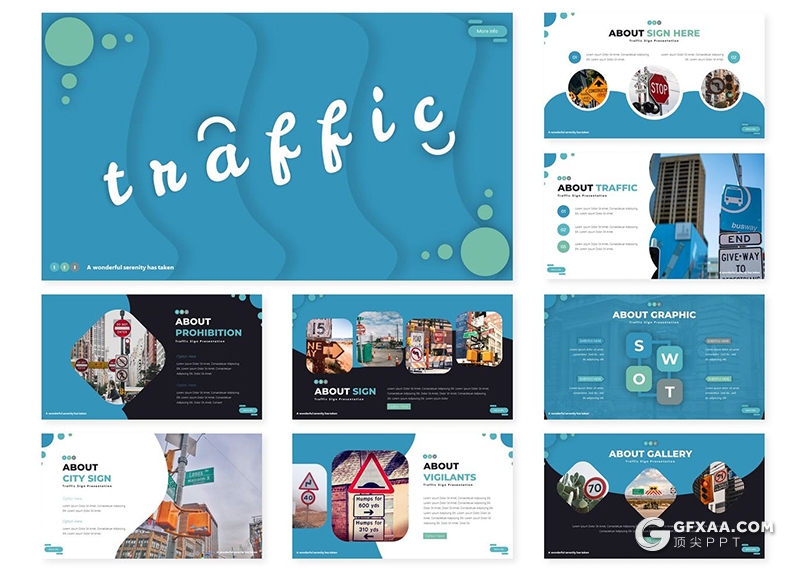 30页欧美商务风格企业宣传介绍工作计划总结PPT模板5种主题配色 - 顶尖PPT