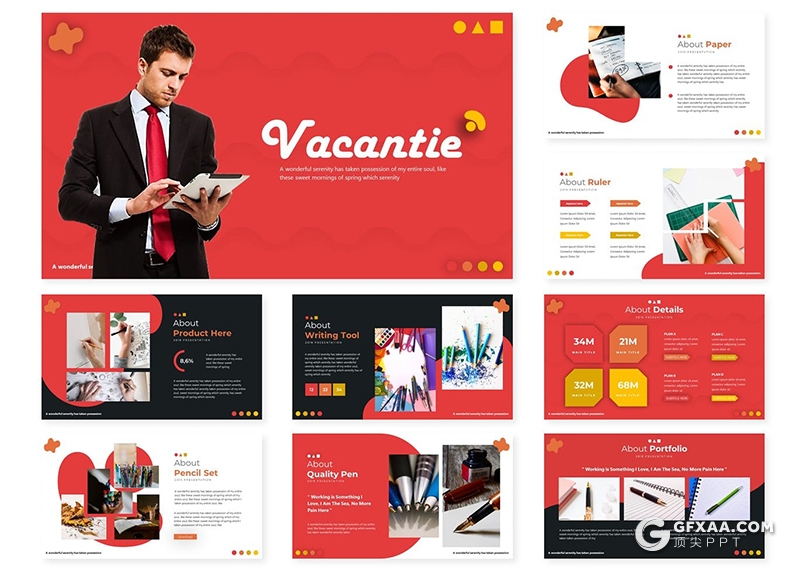 30页国外商务风格产品展示企业介绍工作计划总结PPT模板3种主题配色 - 顶尖PPT