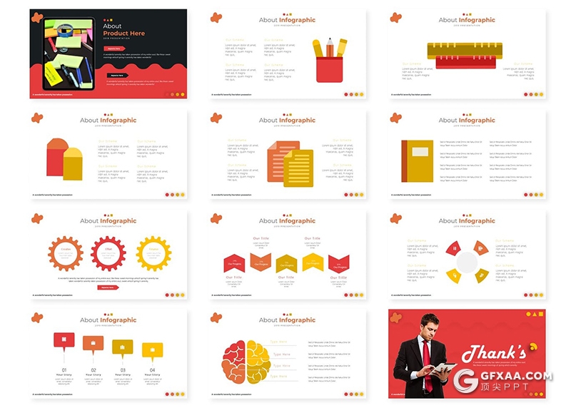 30页国外商务风格产品展示企业介绍工作计划总结PPT模板3种主题配色 - 顶尖PPT