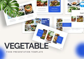 蓝色蔬菜食品安全keynote模板 - 顶尖PPT