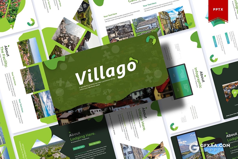 30页创意图形版式设计国外高质量商务通用PPT模板5种主题配色 - 顶尖PPT