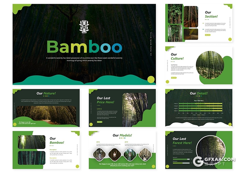 30页国外创意图形设计商务多用途PPT模板5种主题配色 - 顶尖PPT