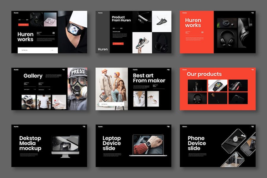 红色商务企业营销宣传Keynote模板 Retry - 顶尖PPT