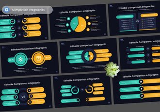 数据比较信息图形keynote模板 - 顶尖PPT