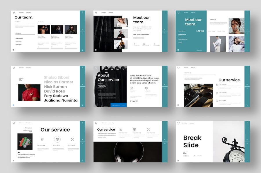欧美商务风格企业案例展示商业商务通用PPT模板 - 顶尖PPT