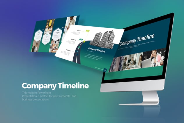 企业公司发展史时间轴keynote模板 - 顶尖PPT