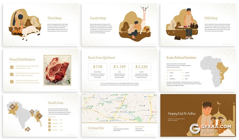 30页扁平化卡通插画牛羊养殖牛羊肉牛排工艺流程市场分析keynote模板3种配色 - 顶尖PPT
