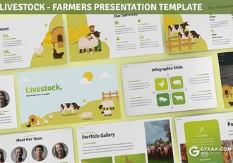30页卡通插画畜牧业养殖管理介绍PPT模板3种TP主题配色 - 顶尖PPT