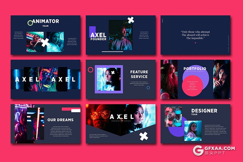 40页创意时尚商务风格业务合作卡通插画PPT模板 - 顶尖PPT